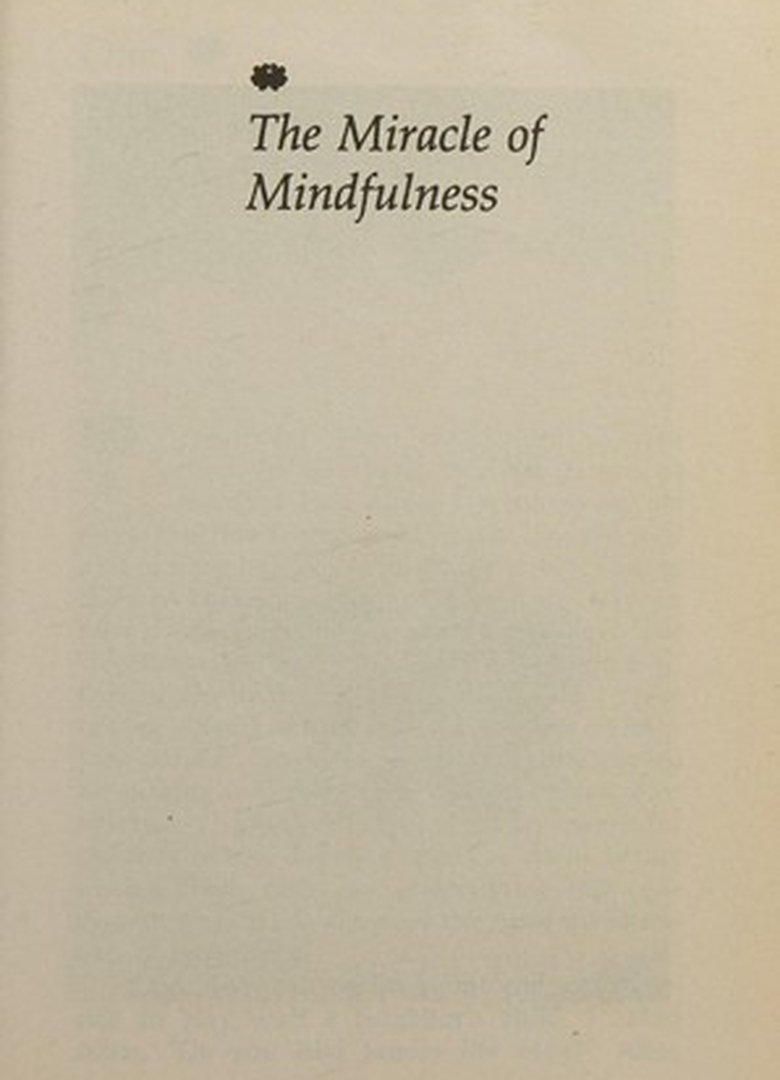 The miracle of mindfulness cover